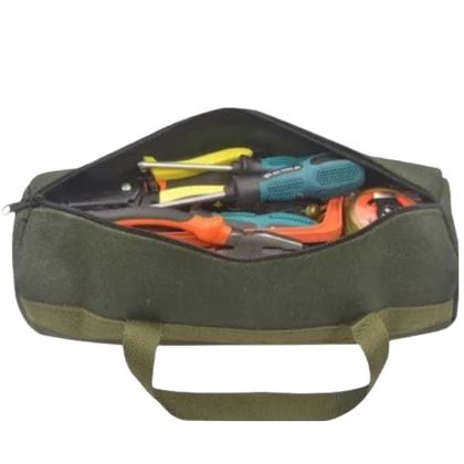 Imagem de Bolsa Ferramentas multifuncional em lona de caminhão resistente 60x20 cm Verde