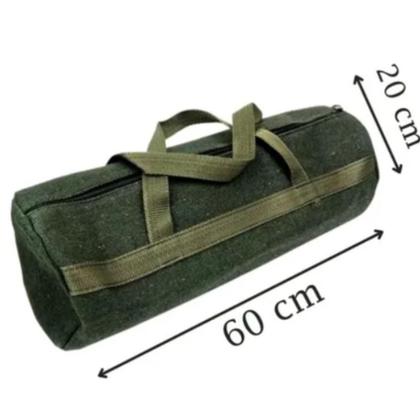 Imagem de Bolsa Ferramentas multifuncional em lona de caminhão resistente 60x20 cm Verde
