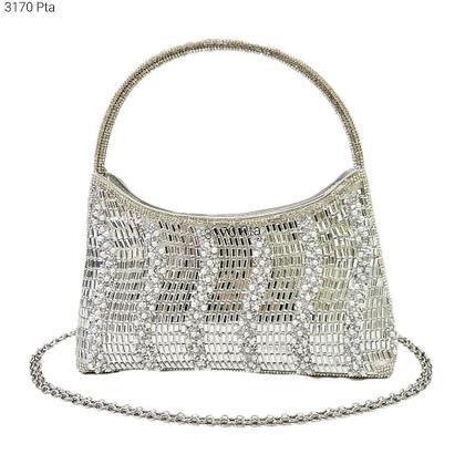 Imagem de Bolsa Festa Clutch Social com Brilho / Noite / Casamento / Balada Alça de Mão e Corrente 3170