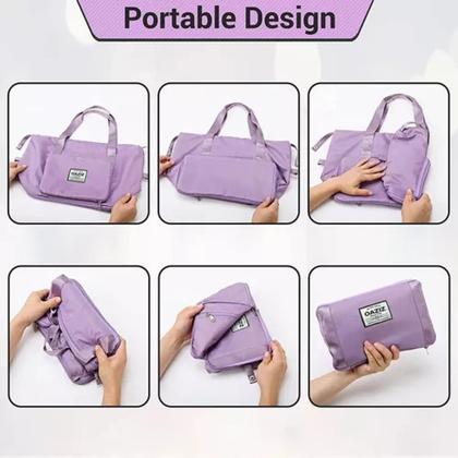 Imagem de Bolsa Grande  Impermeável Viagem Academia Multifuncional Cor lilas