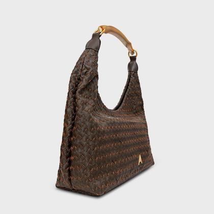 Imagem de Bolsa Hobo Tressë Carrano 800903 Cor:Marrom Escuro