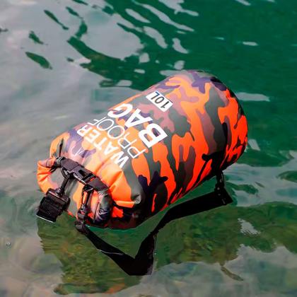 Imagem de Bolsa Impermeável Saco Bag Estanque 10 Lts Camping Trilha Praia Pesca Canoagem Jetski Motociclismo Ciclismo