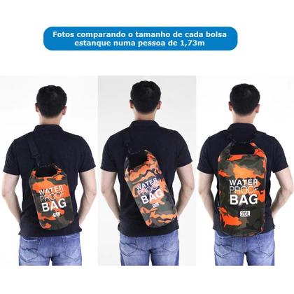 Imagem de Bolsa Impermeável Saco Bag Estanque 20 Litros Camping - Rosa