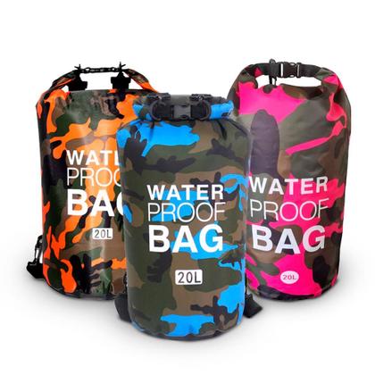 Imagem de Bolsa Impermeável Saco Bag Estanque 20 Litros Camping - Rosa