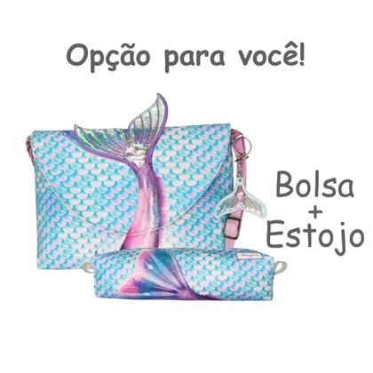 Imagem de Bolsa Infantil Feminina Sereia 3D Colorida Magicc Bolsas MI-219