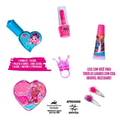 Imagem de Bolsa Kit de Maquiagem Infantil 7 Peças MK11 - Polibrinq