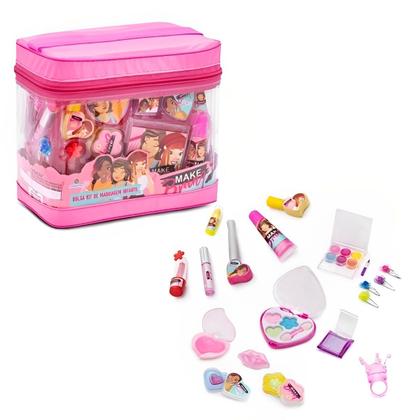 Imagem de Bolsa Kit de Maquiagem Infantil Brincando de se Maquiar Polibrinq - MK03