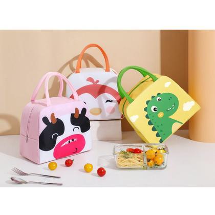 Imagem de Bolsa Lancheira Térmica Marmita Fitness Academia Escola Necessaire Com Desenhos