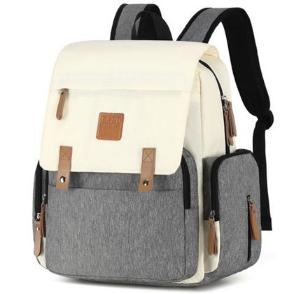 Imagem de Bolsa land luxury cor bege com cinza com trocador