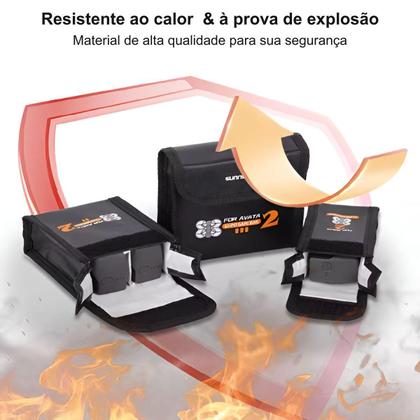 Imagem de Bolsa Li-Po Safe Antichamas 3 Baterias De Drone Dji Avata 2