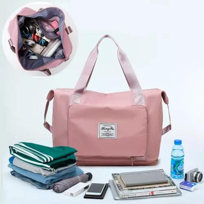 Imagem de Bolsa Mala De Mão Expansível Impermeável Viagem E Academia