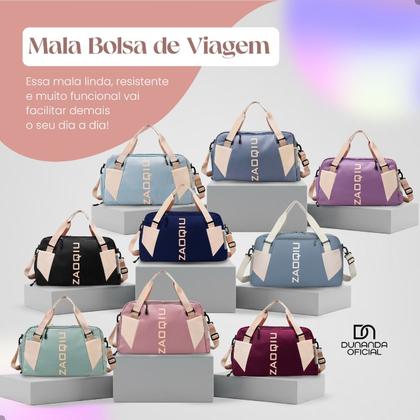 Imagem de Bolsa Mala de Mão Grande Transversal com Alça Regulável para Academia, Viagens, Passeios, Trabalho e Treino, Suporta até 10kg, Fitness, Esportiva