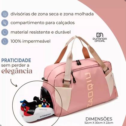Imagem de Bolsa Mala de Mão Grande Transversal com Alça Regulável para Academia, Viagens, Passeios, Trabalho e Treino, Suporta até 10kg, Fitness, Esportiva