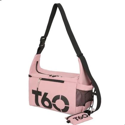 Imagem de Bolsa Mala de Ombro Transversal Esportiva Academia Lazer Trabalho Faculdade Viagem Unissex com Carteira Nécessaire Cor:R