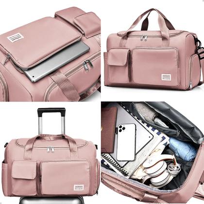 Imagem de Bolsa Mala de Viagem Feminina Funcional com Alça Transversal