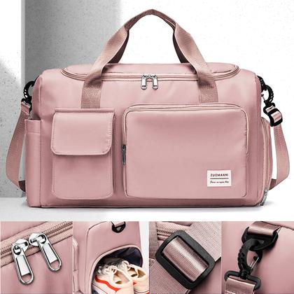 Imagem de Bolsa Mala de Viagem Feminina Funcional com Alça Transversal