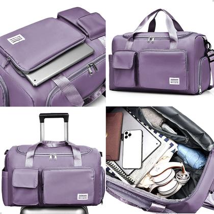 Imagem de Bolsa Mala de Viagem Feminina Funcional com Alça Transversal