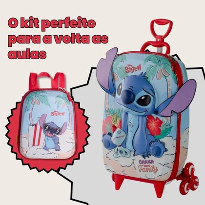 Imagem de Bolsa Mala Mochila e Lancheira com 3 Rodinhas e Relevo 3D 