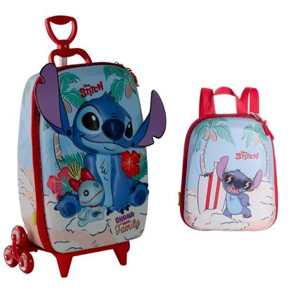 Imagem de Bolsa Mala Mochila e Lancheira com 3 Rodinhas e Relevo 3D 