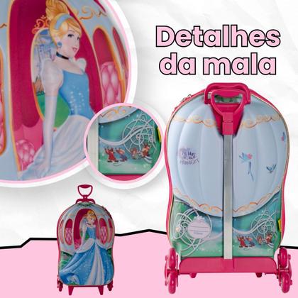 Imagem de Bolsa Mala Mochila e Lancheira com 3 Rodinhas e Relevo 3D 