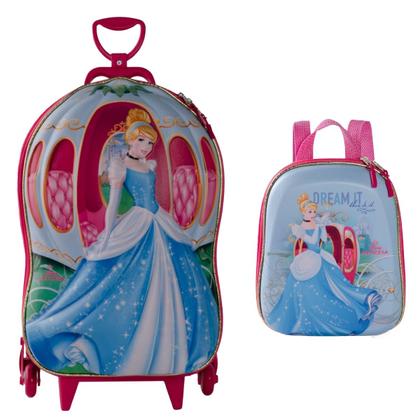 Imagem de Bolsa Mala Mochila e Lancheira com 3 Rodinhas e Relevo 3D 