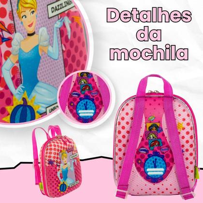 Imagem de Bolsa Mala Mochila e Lancheira com 3 Rodinhas e Relevo 3D 