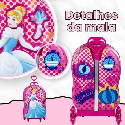 Imagem de Bolsa Mala Mochila e Lancheira com 3 Rodinhas e Relevo 3D 