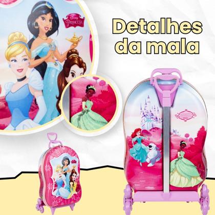 Imagem de Bolsa Mala Mochila e Lancheira com 3 Rodinhas e Relevo 3D 