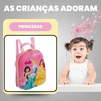 Imagem de Bolsa Mala Mochila e Lancheira com 3 Rodinhas e Relevo 3D 