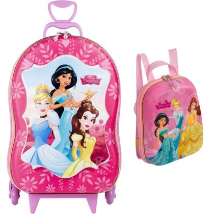 Imagem de Bolsa Mala Mochila e Lancheira com 3 Rodinhas e Relevo 3D 