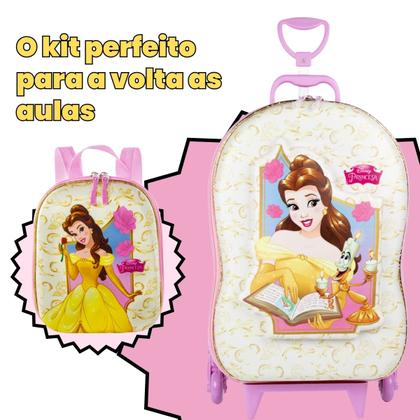 Imagem de Bolsa Mala Mochila e Lancheira com 3 Rodinhas e Relevo 3D 