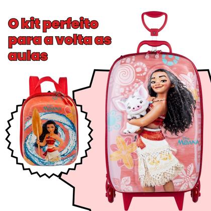 Imagem de Bolsa Mala Mochila e Lancheira com 3 Rodinhas e Relevo 3D 