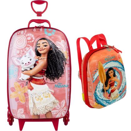 Imagem de Bolsa Mala Mochila e Lancheira com 3 Rodinhas e Relevo 3D 