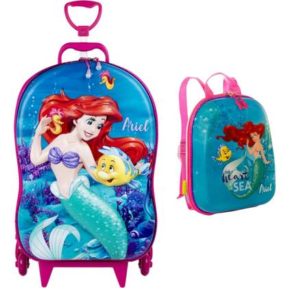 Imagem de Bolsa Mala Mochila e Lancheira com 3 Rodinhas e Relevo 3D 