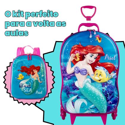 Imagem de Bolsa Mala Mochila e Lancheira com 3 Rodinhas e Relevo 3D 