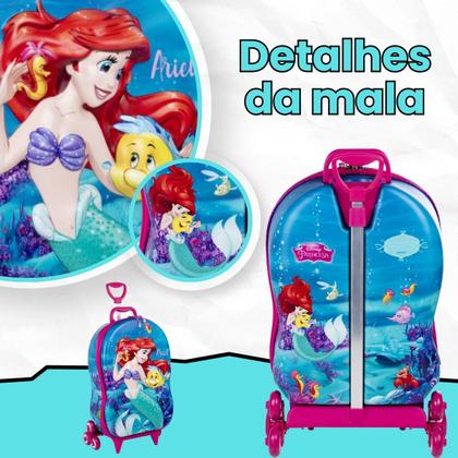 Imagem de Bolsa Mala Mochila e Lancheira com 3 Rodinhas e Relevo 3D 