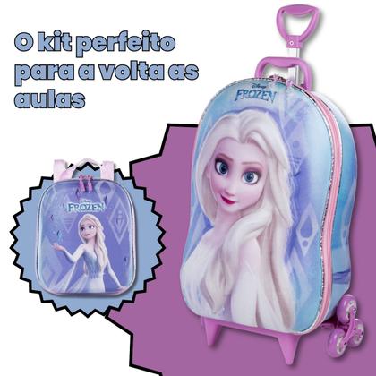 Imagem de Bolsa Mala Mochila e Lancheira com 3 Rodinhas e Relevo 3D 