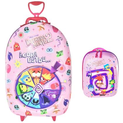 Imagem de Bolsa Mala Mochila e Lancheira com 3 Rodinhas e Relevo 3D 