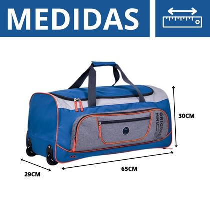Imagem de Bolsa Mala Sacola de Viagem C/ Rodinhas Reforçada - Super Resistente Grande - Original - Clio