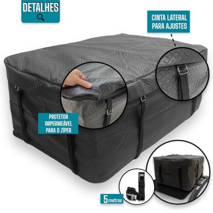 Imagem de Bolsa Maleiro Teto Impermeável + Cinta 340l GM Zafira Todos