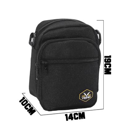 Imagem de Bolsa Masculina Shoulder Bag Transversal Preta Mochila - Yepp