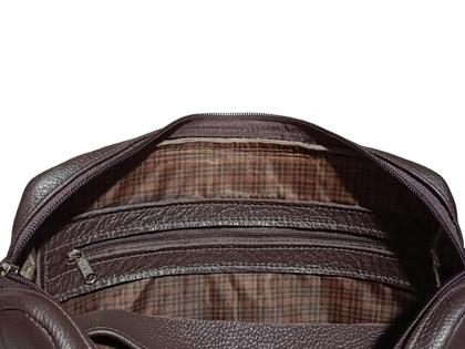 Imagem de Bolsa Masculina Transversal Pasta Carteiro Lateral Shoulder Bag Em Couro Legitimo
