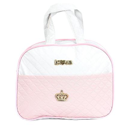 Imagem de Bolsa Maternidade com 06 Acessórios Rosa Personalizada Mães