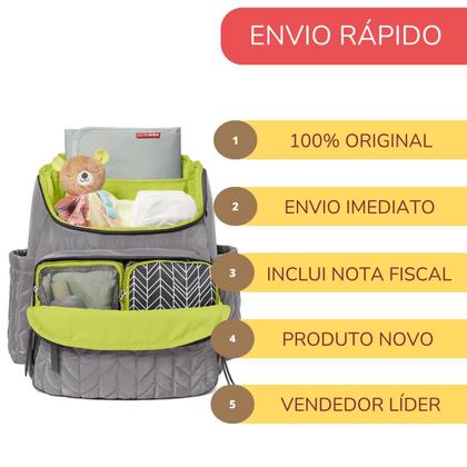 Imagem de Bolsa Maternidade Forma Backpack Mochila Premium Trocador