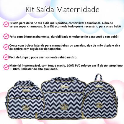 Imagem de Bolsa Maternidade Mala Feminina Azul Impermeável Plike Baby