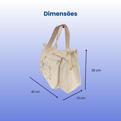 Imagem de Bolsa Maternidade Mave Baby Menina Menino Média Reforçada c/ Alça Dupla Mamãe Bebê Multifuncional Unissex