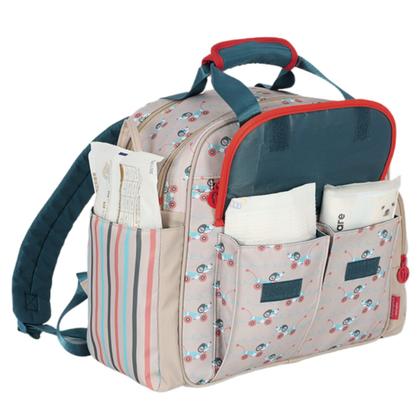 Imagem de Bolsa Maternidade Mochila Fisher Price Costas e Transversal Luxcel Bege