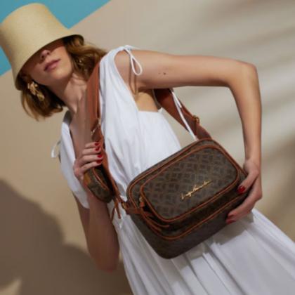 Imagem de Bolsa Média Cargo Monograma Castanho Luiza Barcelos