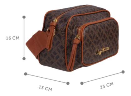 Imagem de Bolsa Média Cargo Monograma Castanho Luiza Barcelos