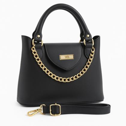 Imagem de Bolsa Média Feminina Detalhes De Corrente Com Alça Transversal E Divisórias